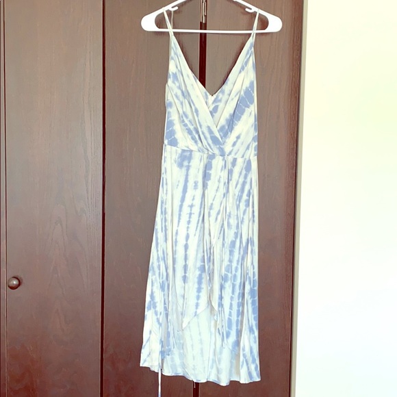 Tie Dye High-Low Faux Wrap Dress - Picture 3 of 7